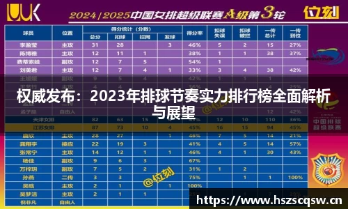 权威发布：2023年排球节奏实力排行榜全面解析与展望